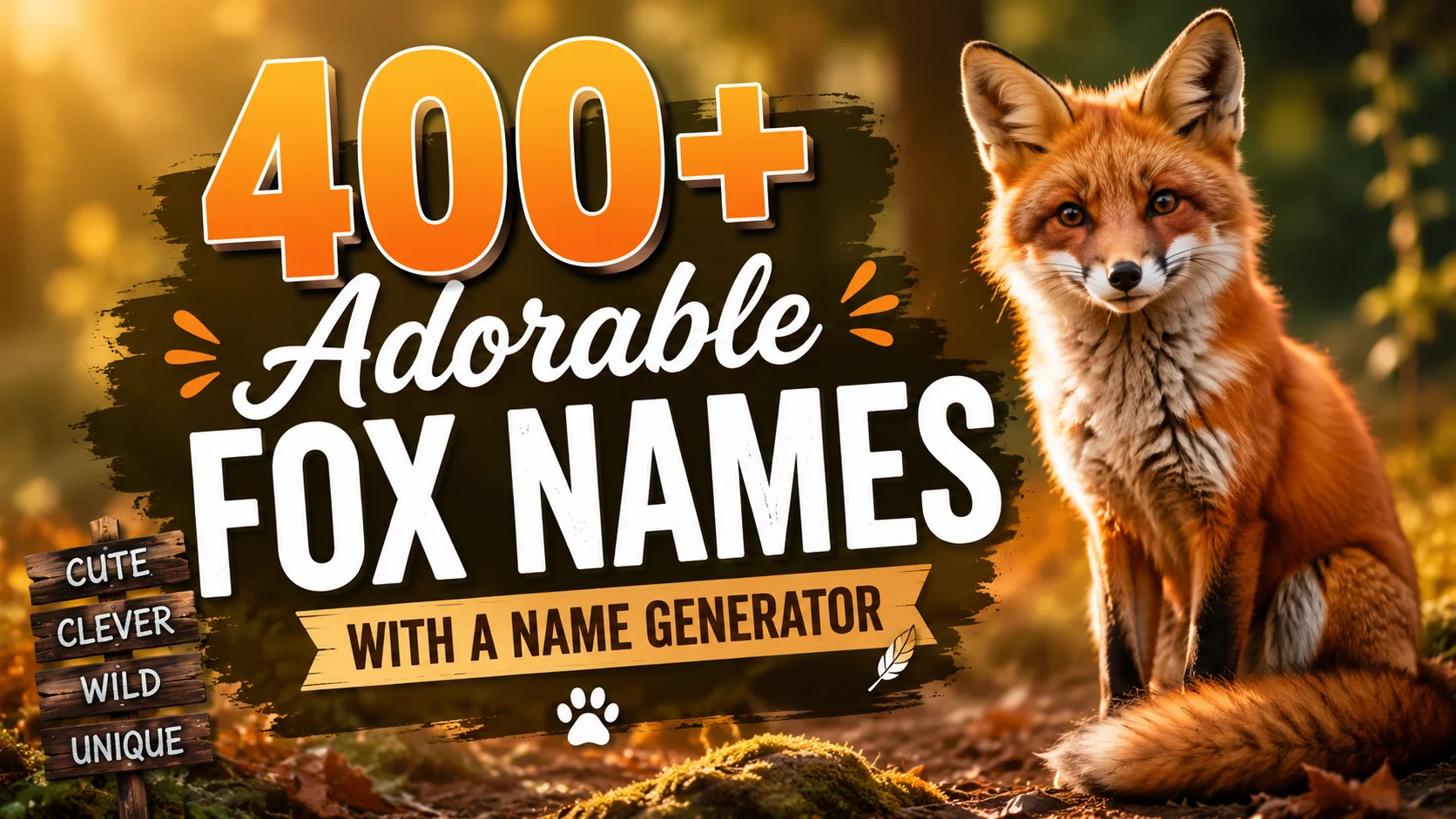 Adorable Fox Names With a Name Generator