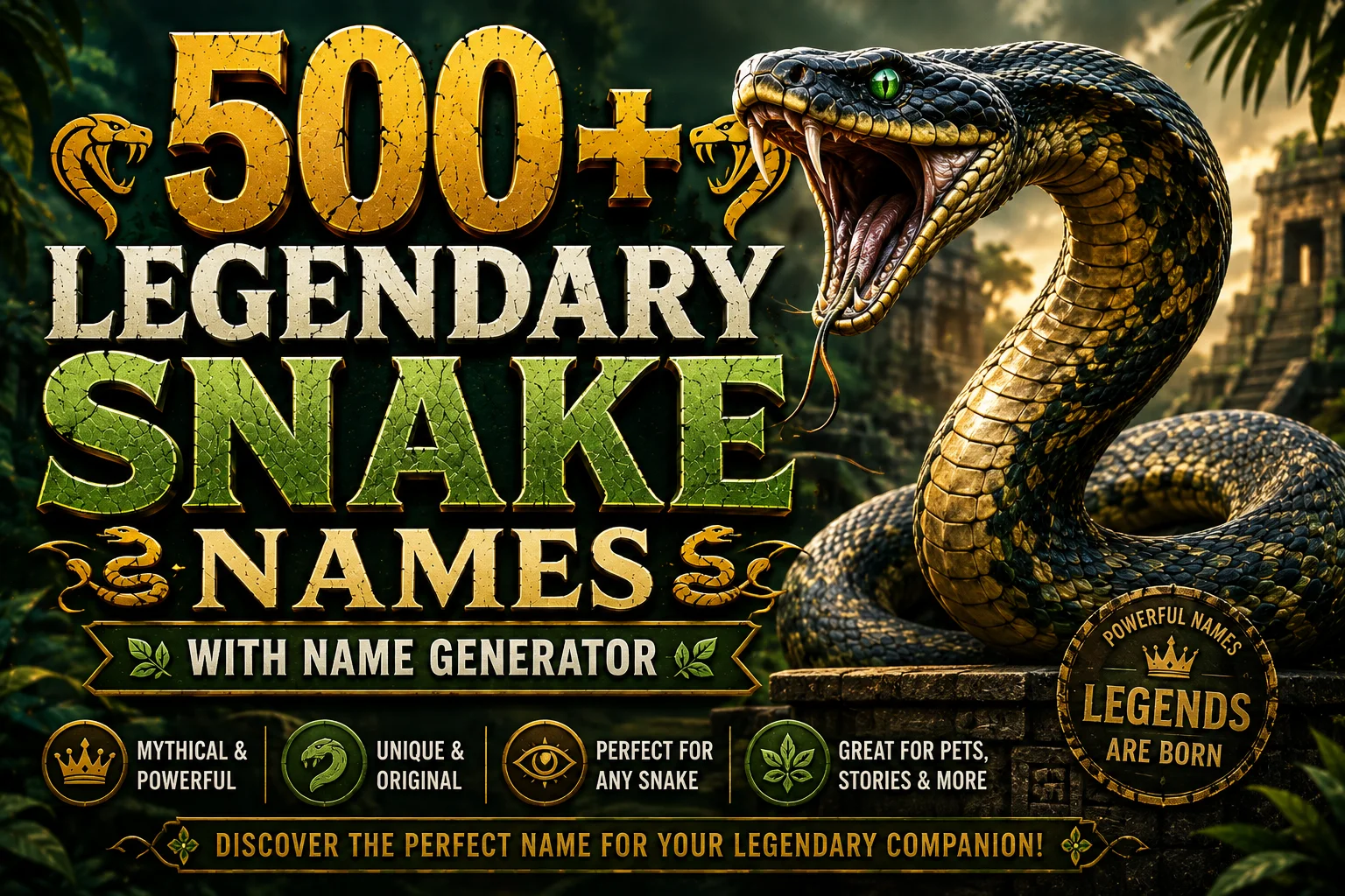 Legendary Snake Names With Name Generator