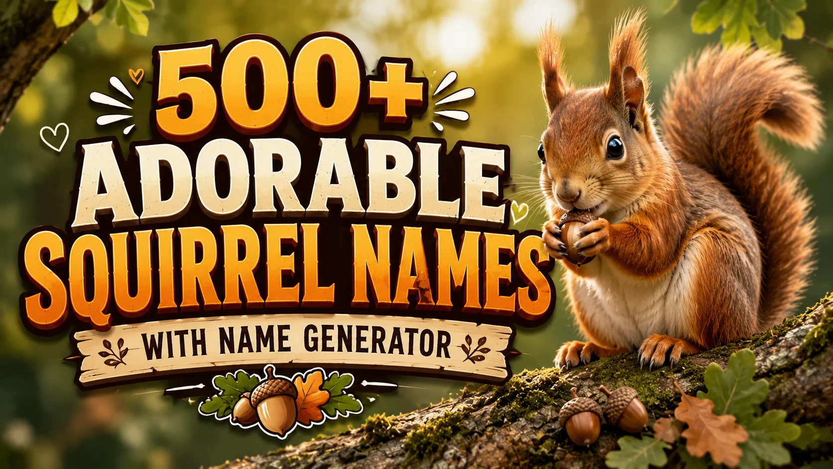 Adorable Squirrel Names With Name Generator