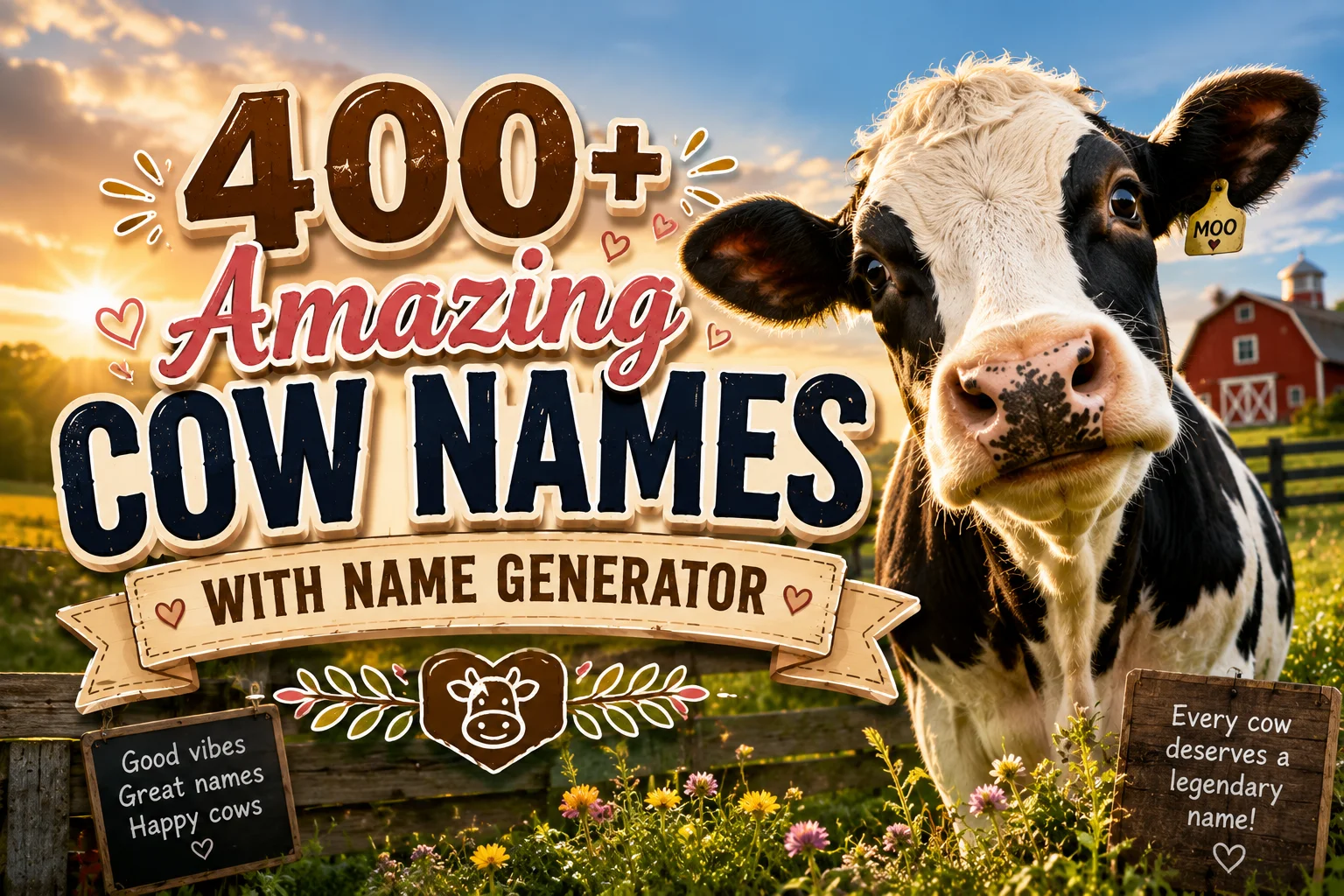 Amazing Cow Names With Name Generator