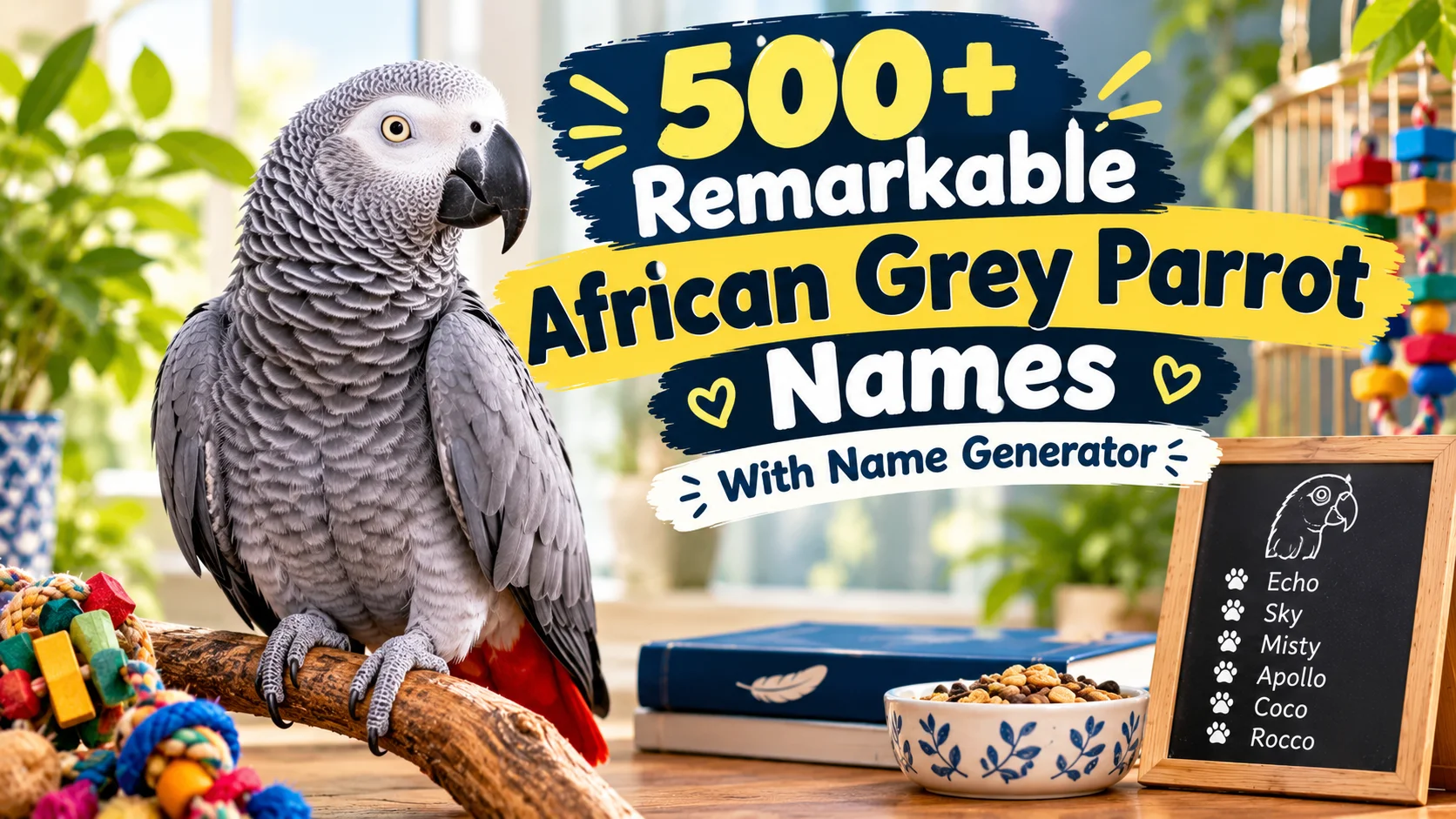 500+ Remarkable African Grey Parrot Names With Name Generator